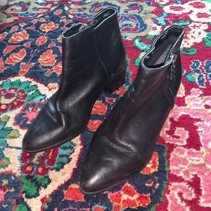 TOPSHOP Everyday Black Leather Ankle Boots